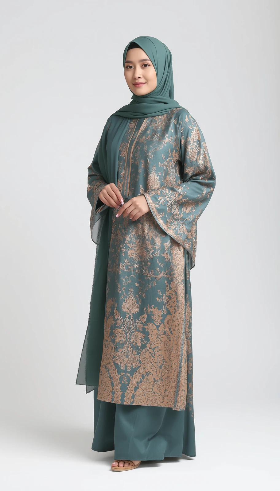 Gamis Katun Rempel Modern