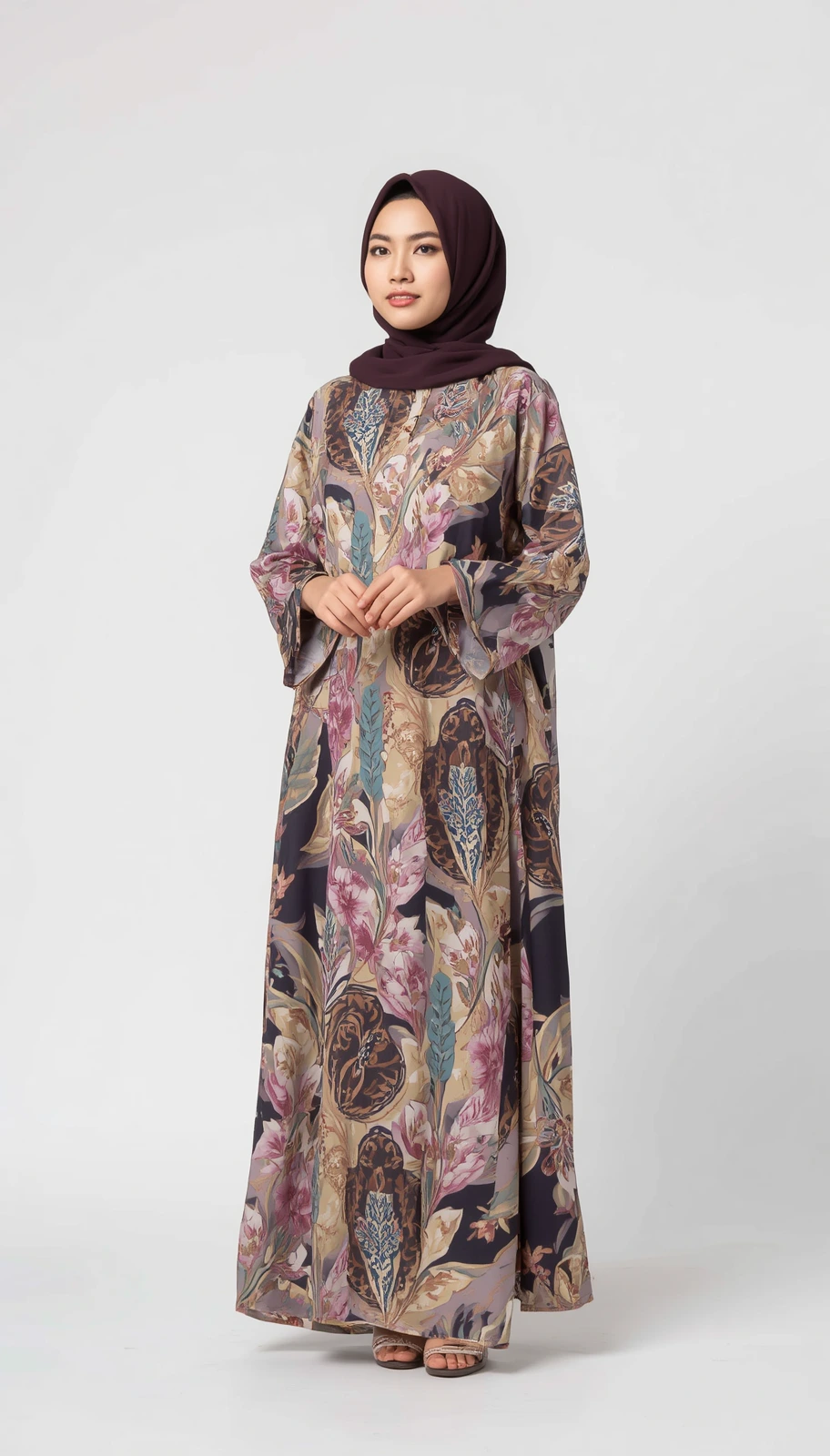 Gamis Katun Jepang Kombinasi